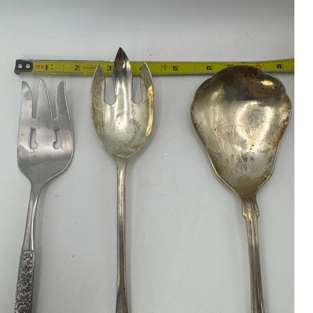 Vintage Oneida Community Wm‎ A Rogers Serving Spoon & Cold Meat Forks Lot of 3